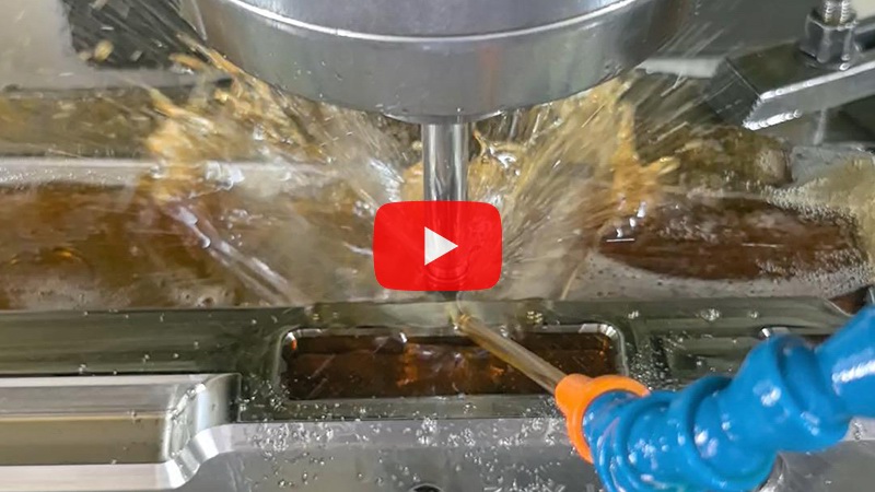 Carbide coated end mill used for precision mold processing