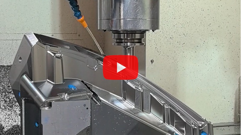 New energy vehicle lamp mold CNC machining with solid carbide end mills